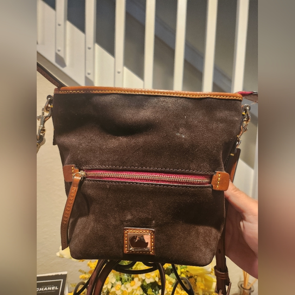 Dooney & Bourke Camden Suede Mini Hobo Crossbody Shoulder Bag